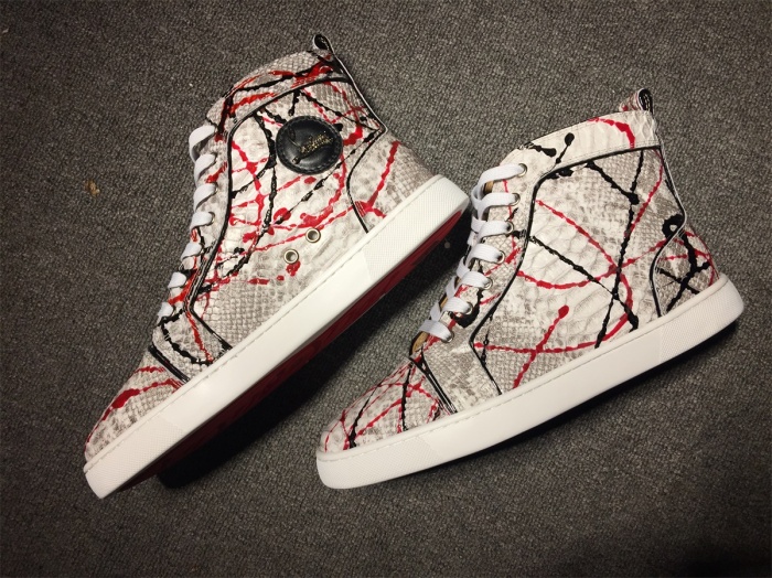 Annareps Great quality C*ristian L*uboutin Python Sneaker Free shipping