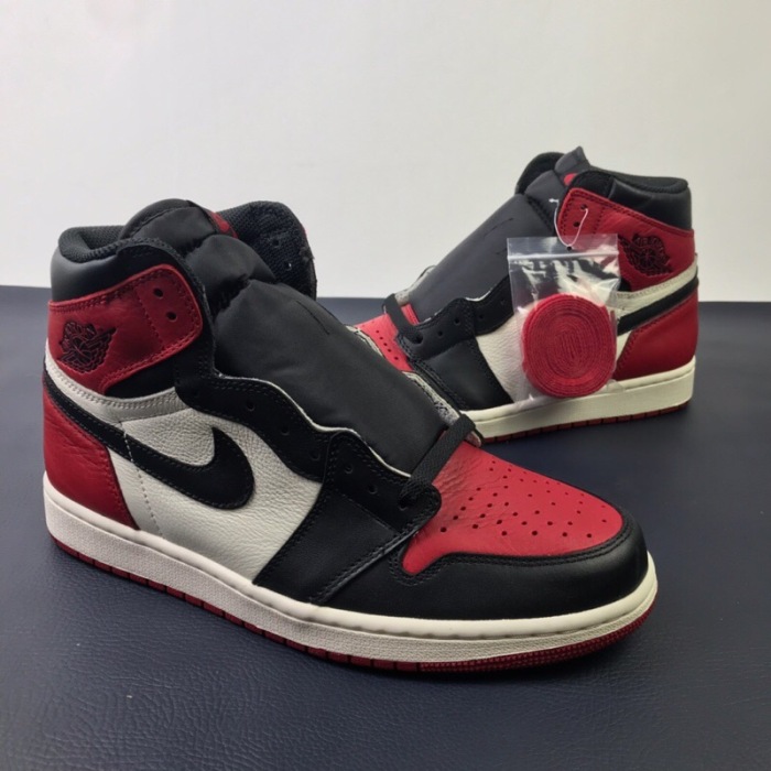 Annareps Great quality Air Jordan 1 Bred Toe 555088-610 Free shipping