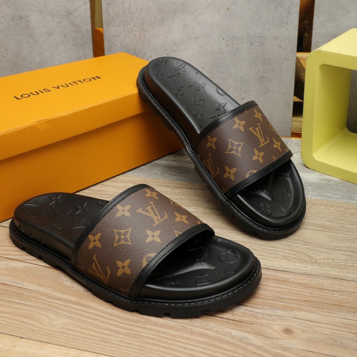 Annareps Great quality Men L*ouis V*uittonTop Slippers Free shipping