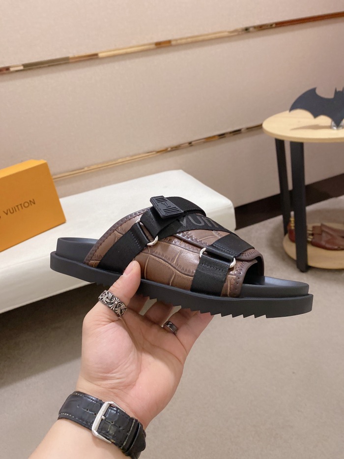 Annareps Great quality Men L*ouis V*uitton Top Slippers Free shipping