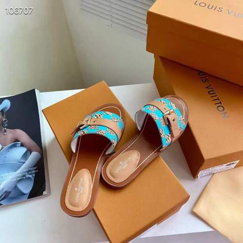 Annareps Great quality Women L*ouis V*uitton Top Slippers Free shipping