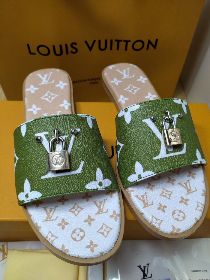 Annareps Great quality Women L*ouis V*uitton Top Slippers Free shipping
