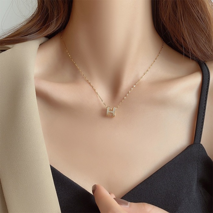 Annareps Great quality Necklace H*ermes Free shipping