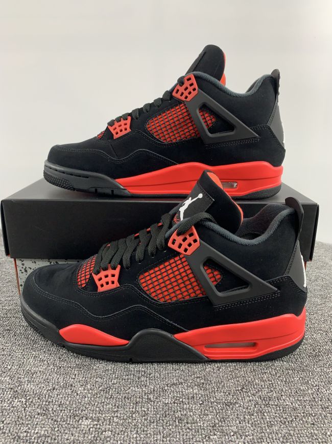 Annareps Great quality Air Jordan 4 Red Thunder AJ4 Free shipping