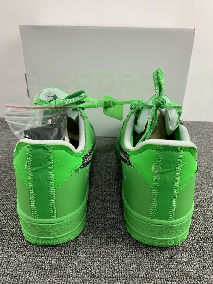 Free shipping from annareps off-white &nike air force 1 low grreen Free shipping