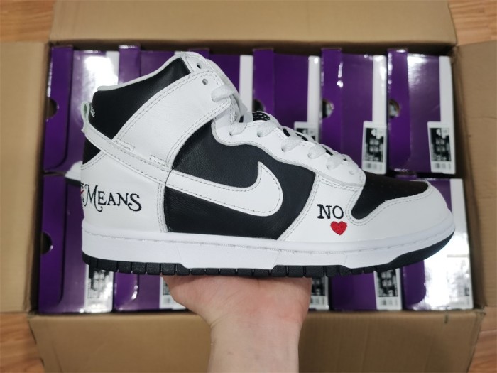 Free shipping from annareps Supreme x Nike SB Dunk High QS “By Any Means”SUP DN3741-002 Free shipping