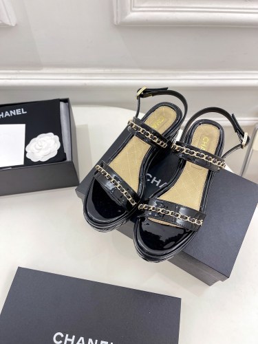 Annareps Great quality Women C*hanel Top Sandals 8CM Free shipping