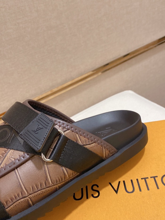 Annareps Great quality Men L*ouis V*uitton Top Slippers Free shipping