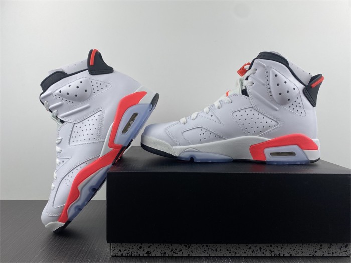 Annareps Great quality Air Jordan 6 White Infrared 384664-123 Free shipping