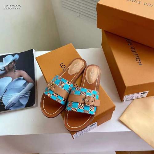 Annareps Great quality Women L*ouis V*uitton Top Slippers Free shipping
