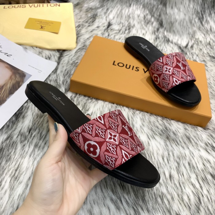 Annareps Great quality Women L*ouis V*uitton Top Slippers Free shipping