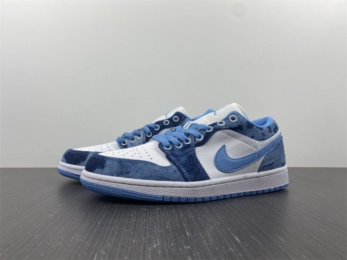 Annareps Great quality Air Jordan 1 Low Washed Denim DM8947-100 Free shipping