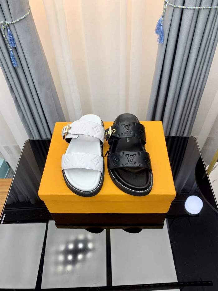 Copy Women Men L*ouis V*uitton Top Slippers (annareps) Free shipping