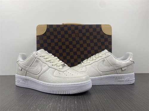 Free shipping from annareps Air Force 1 L*V Low Cream White Black Free shipping