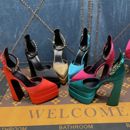 Annareps Great quality Women V*ersace Top Sandals 15.5CM Free shipping