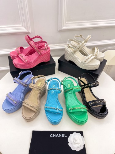 Annareps Great quality Women C*hanel Top Sandals 8CM Free shipping
