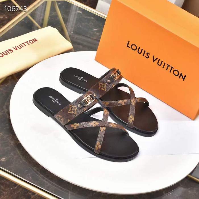Annareps Great quality Women L*ouis V*uitton Top Slippers Free shipping