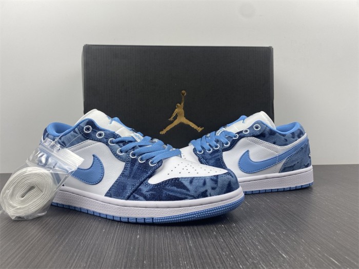 Annareps Great quality Air Jordan 1 Low Washed Denim DM8947-100 Free shipping