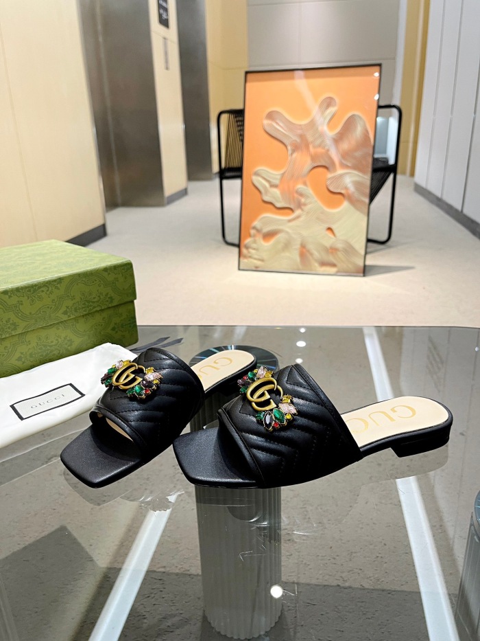 Annareps Great quality  Women G*ucci Top Sandals slides Free shipping