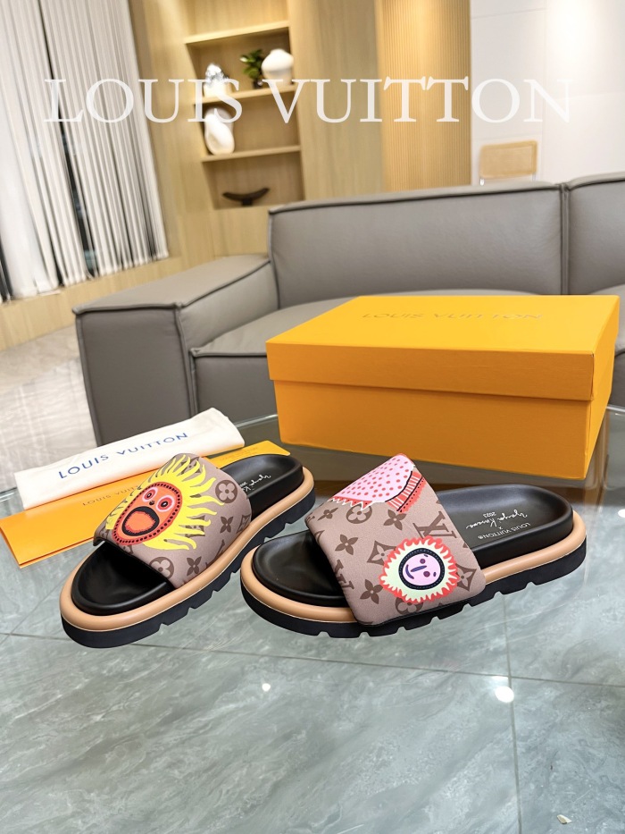 Men Women  L*ouis V*uitton Top Slippers (annareps) Free shipping