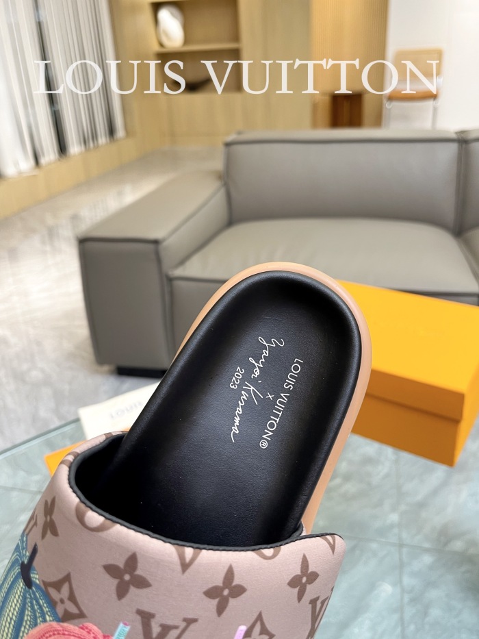 Men Women  L*ouis V*uitton Top Slippers (annareps) Free shipping