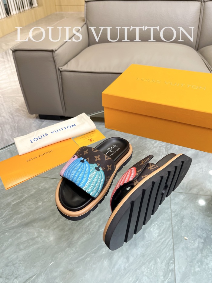 Men Women  L*ouis V*uitton Top Slippers (annareps) Free shipping