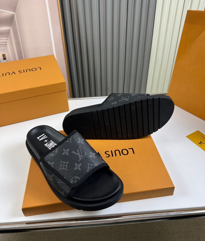 Men   L*ouis V*uitton Top Slippers (annareps) Free shipping