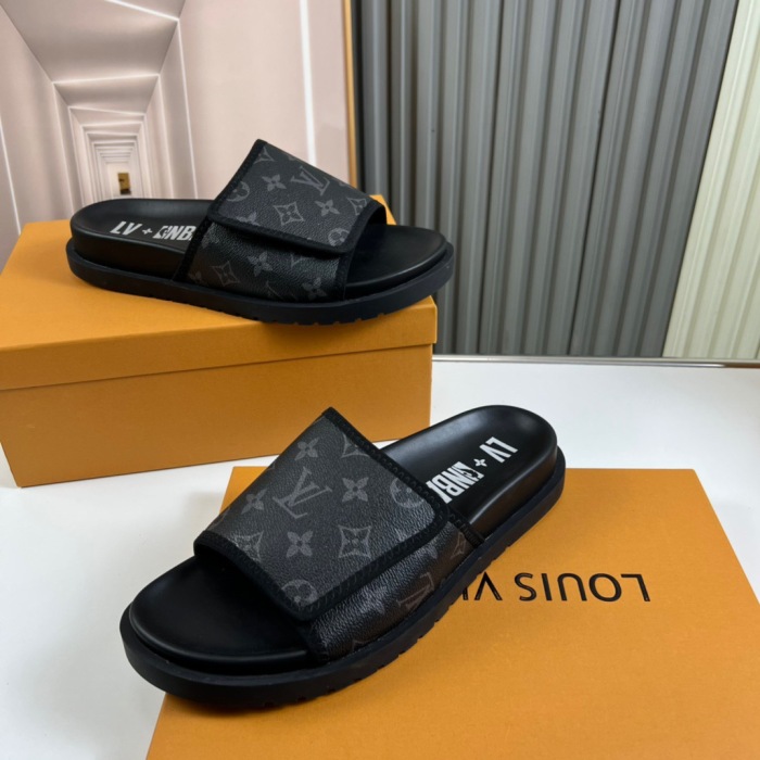 Men   L*ouis V*uitton Top Slippers (annareps) Free shipping