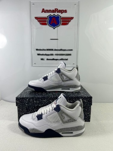Annareps Great quality Air Jordan 4 Retro“Midnight Navy” Free shipping