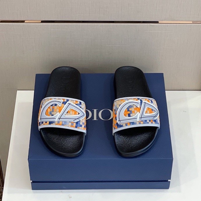 Free shipping Annareps Men D*ior Top Quality slippers