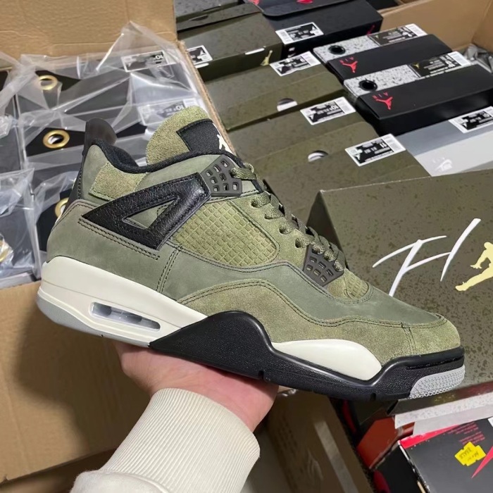 Air Jordan 4 Retro Olive Canvas Nike Air Jordan 4 aj4 ( Annareps )