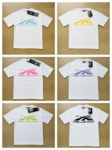 Hellstar Studio Basic front and back colorful logo print Tee 6 colors