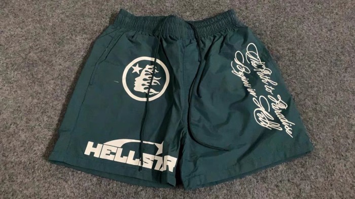 Hellstar Studio Pentagram letter logo print shorts 3 colors