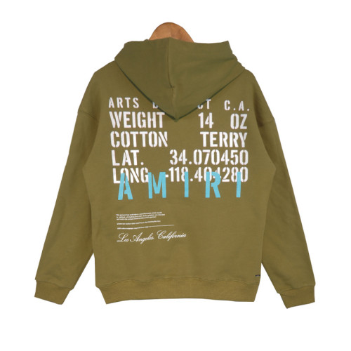 Amiri Logo Newspaper Print Hoodie