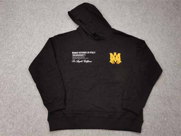 Amiri Logo Newspaper Print Hoodie