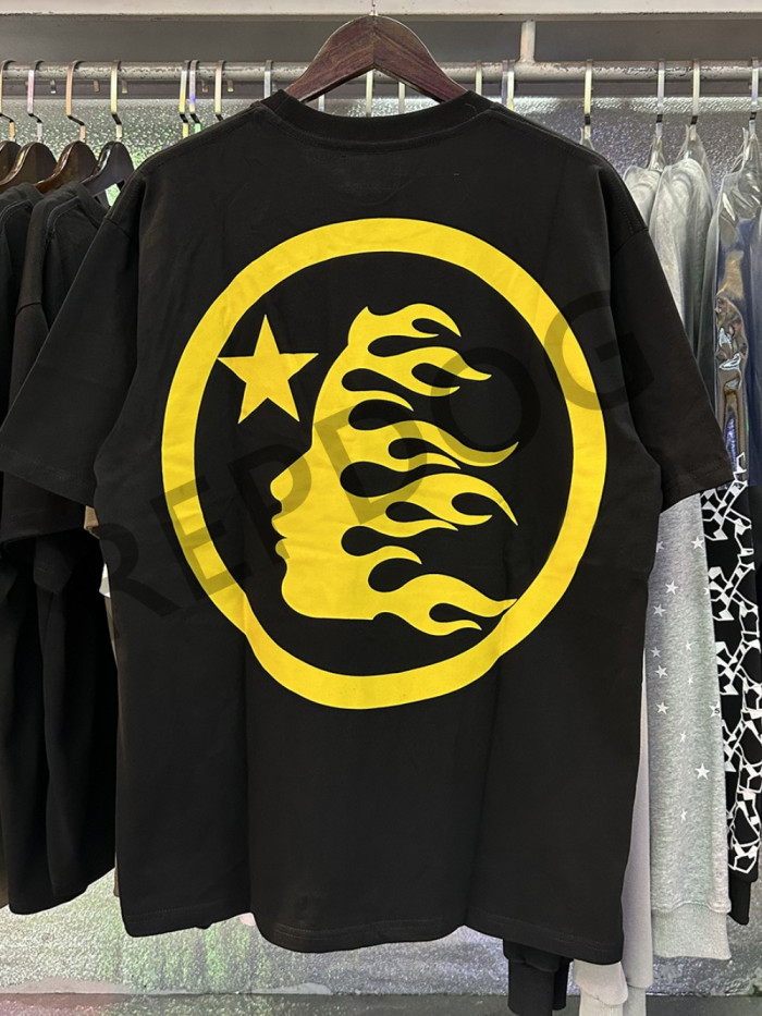 Hellstar Studio Yellow Slogan Letter Print Tee 2 colors