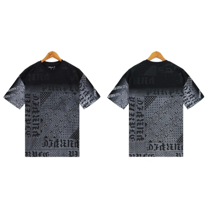 Gradient All Over Printed Block Letter Tee 3 colors