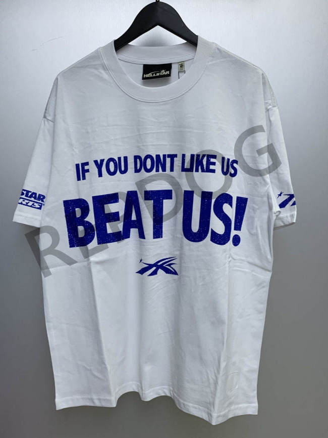 Hellstar Studio BEAT US slogan print hip-hop trend Tee