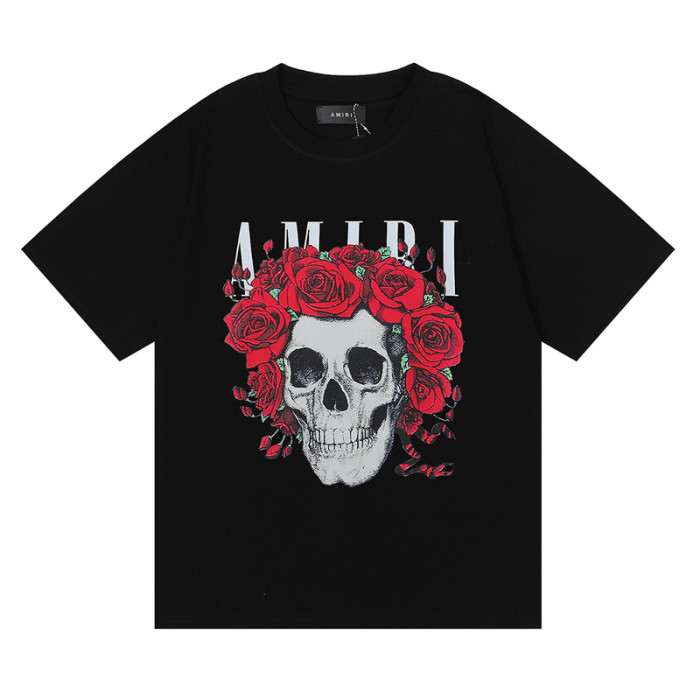 Amiri Rose Skull Letter Print Tee 2 colors