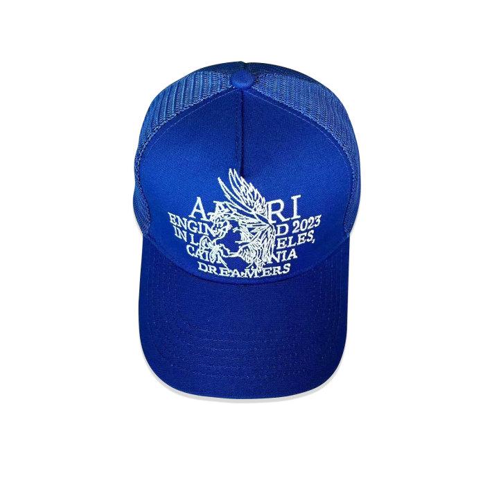 Amiri Pegasus Slogan Embroidered Mesh Duck Cap 4 colors