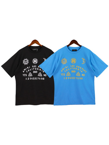 Amiri Sun Moon Letter Logo Print Tee 2 colors