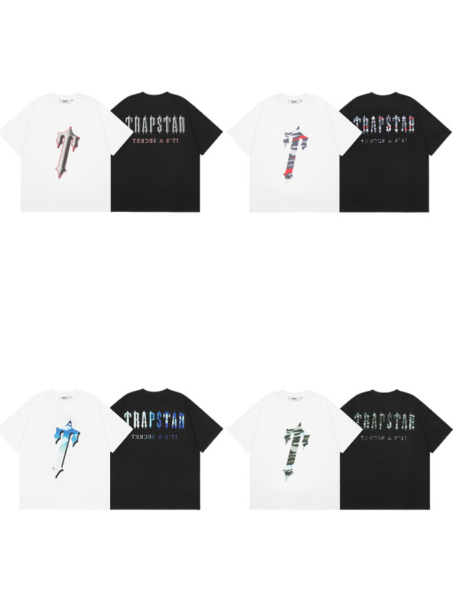 Trapstar Sale Now! Camouflage 3D Gradient Large T Letter Print tee 8 colors