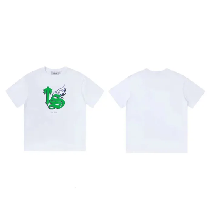 Colorful gradient letter short sleeve tee multiple styles