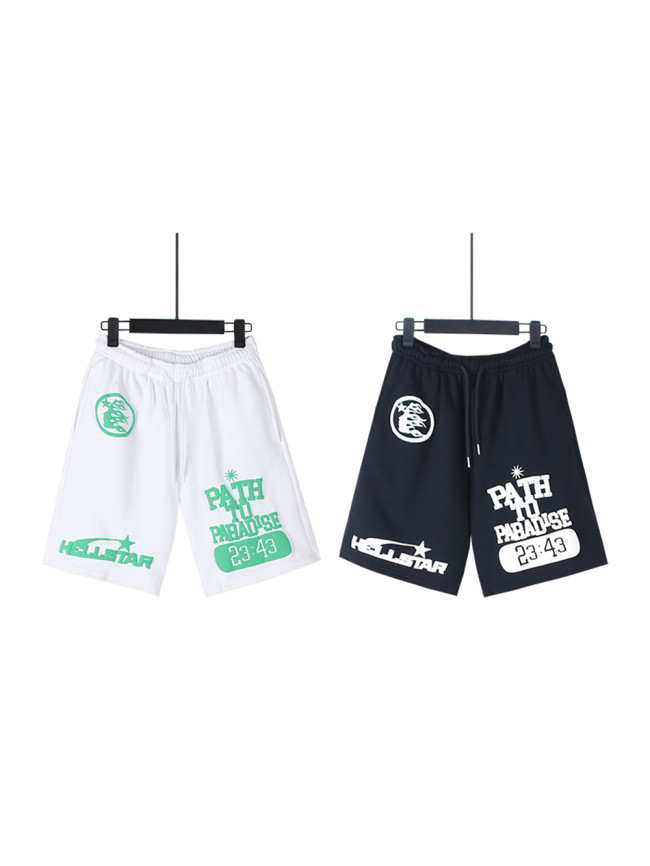 Hellstar Studio Time Foam Letter Logo Print Shorts 2 colors