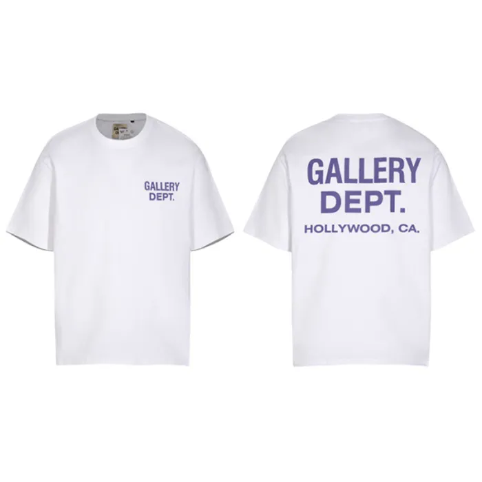 Black red white purple letter tee 3 colors