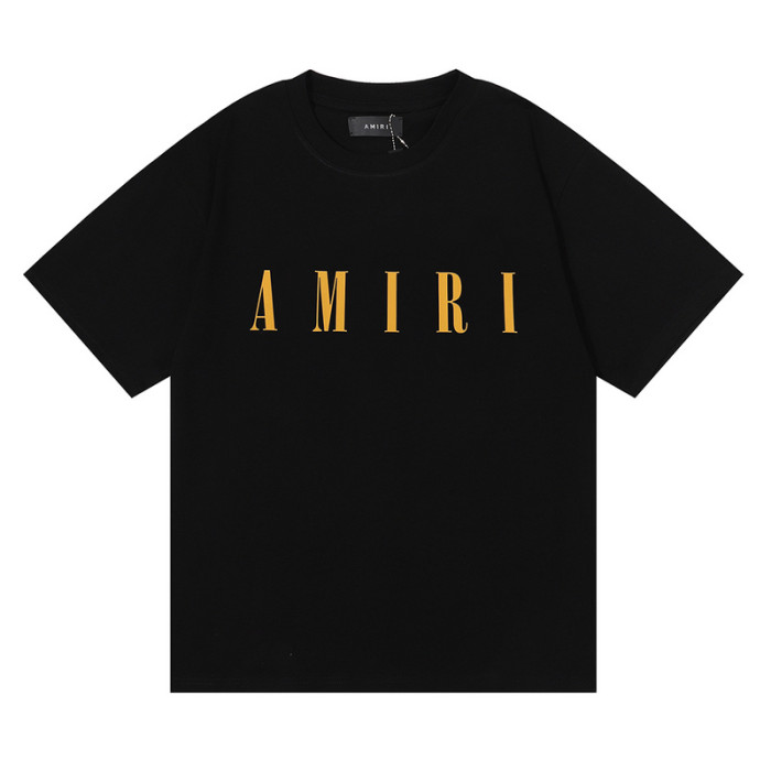 Amiri Simple style monogrammed logo print Tee 6 colors