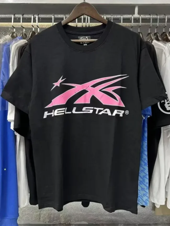 Hellstar Studio 1966 Pink Pattern Back Side Face Goddess Photo Frame Print Tee