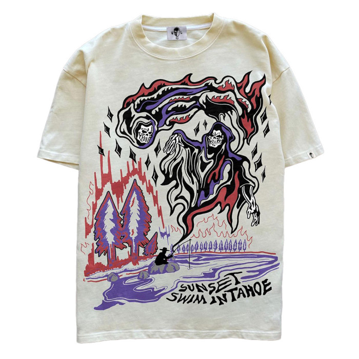 Warren Lotas Tide loose T-shirt big size printing tee 25 colors