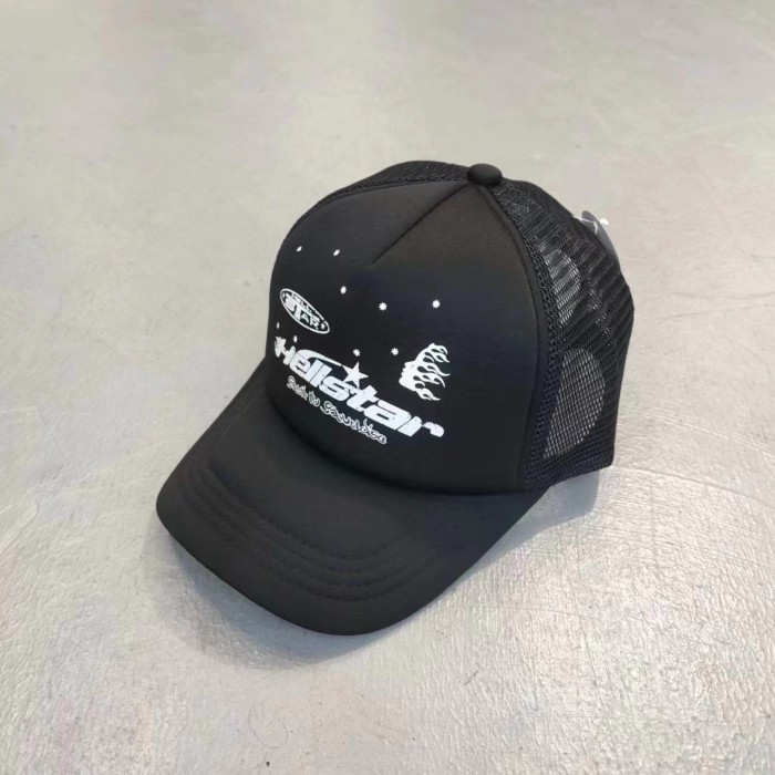 Hellstar Studio Multi Logo Printed Skeleton Flat-Brimmed Hat