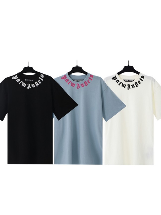 Palm angels Basic Neckline Letter Wrap Solid tee 3 colors